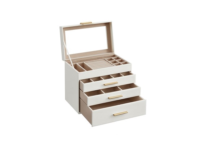 Pallet met ca. 48x beauty & decoratie artikelen – spiegels, sieradenopbergers, accessoires & kaptafels - afbeelding 2 van  6