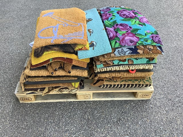 Pallet met deurmatten, zonder pallet, diverse kleuren - afbeelding 1 van  4