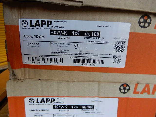 Pallet met diverse kabel, lapp tkf - afbeelding 2 van  14