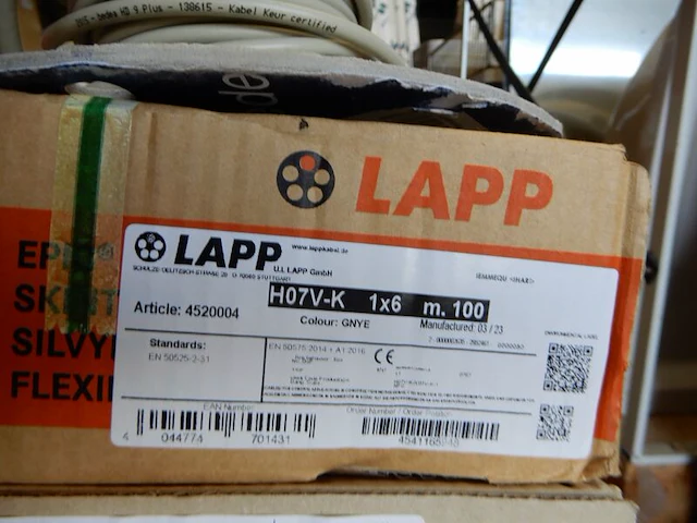 Pallet met diverse kabel, lapp tkf - afbeelding 5 van  14