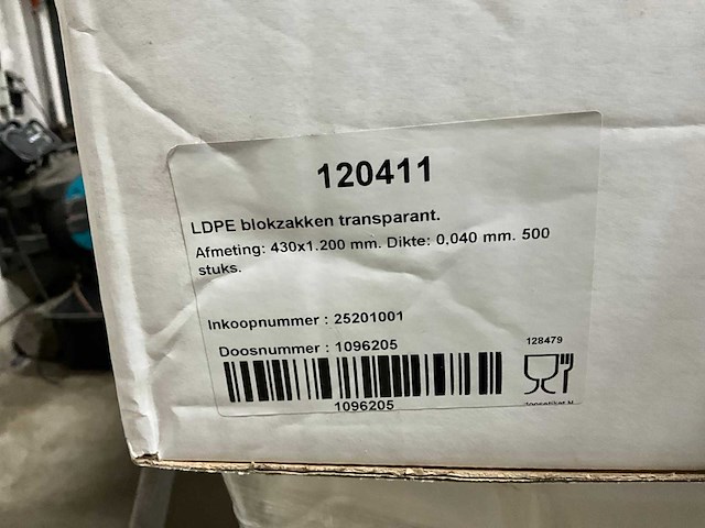 Pallet met lpde blokzakken en zijvouwzakken (3x) - afbeelding 1 van  4