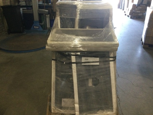 Pallet met marmeren bladen voor badmeubel, zwart - afbeelding 1 van  5