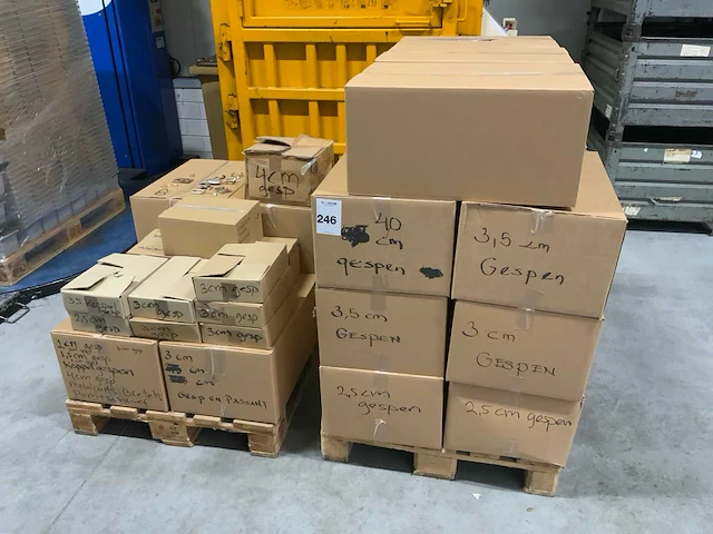Pallet met riemgespen (2x) variatie op breedtes en kleuren - afbeelding 2 van  2