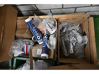 Pallet met (rvs) installatiematerialen en machine toebehoren - afbeelding 4 van  4