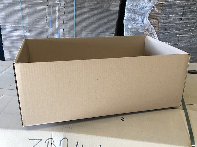 Pallet met traydoos 50x28x19cm bruin - afbeelding 2 van  3