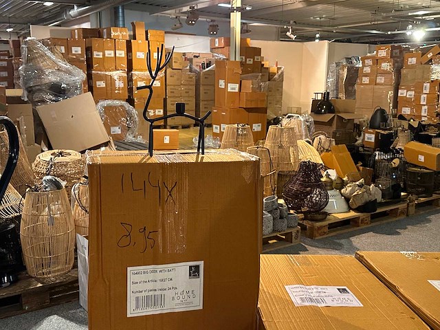 Pallet partij woondecoratie – mix van lampen, vazens & decoratie (partijhandel) - afbeelding 2 van  5