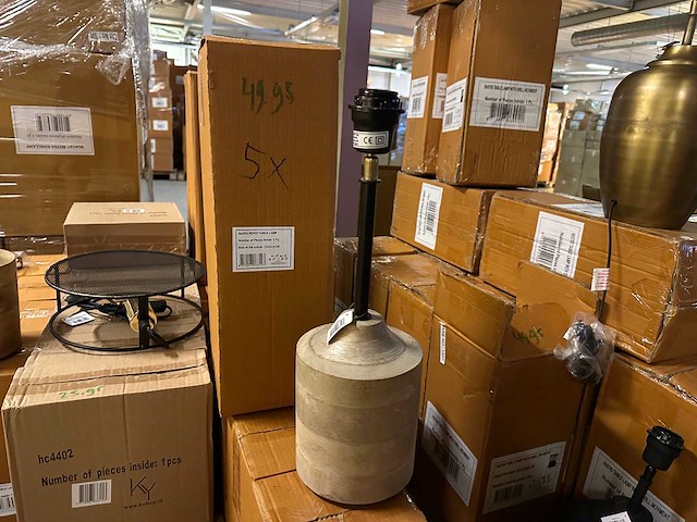 Pallet partij woondecoratie – mix van lampen, vazens & decoratie (partijhandel) - afbeelding 4 van  5
