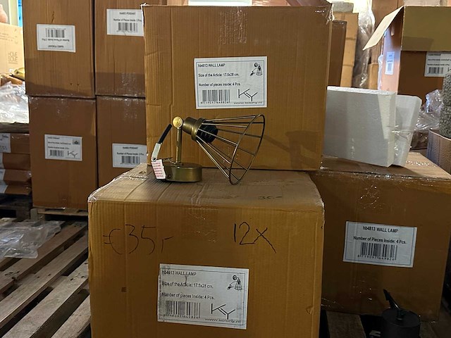 Pallet partij woondecoratie – mix van lampen, vazens & decoratie (partijhandel) - afbeelding 2 van  5