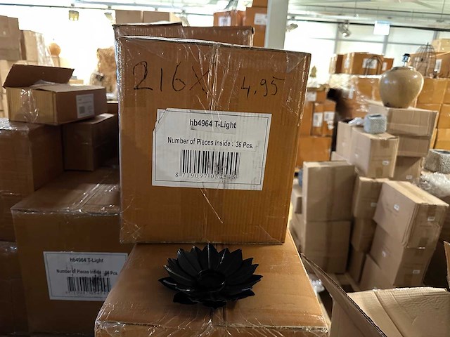 Pallet partij woondecoratie – mix van lampen, vazens & decoratie (partijhandel) - afbeelding 4 van  6