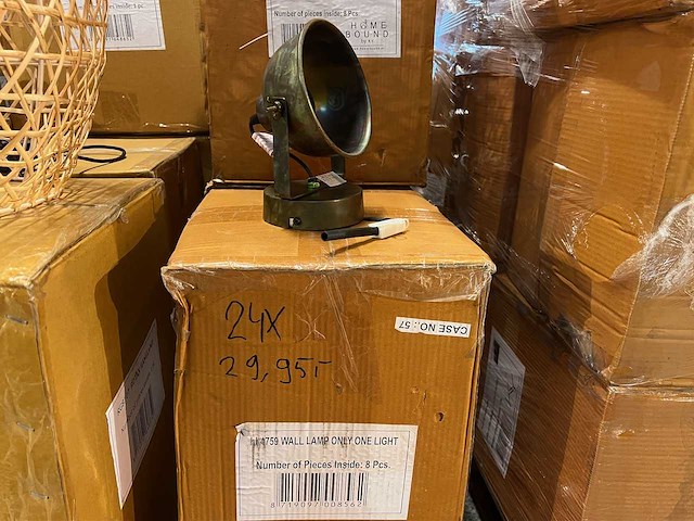 Pallet partij woondecoratie – mix van lampen, vazens & decoratie (partijhandel) - afbeelding 4 van  5