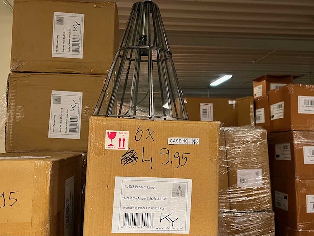 Pallet partij woondecoratie – mix van lampen, vazens & decoratie (partijhandel) - afbeelding 4 van  4