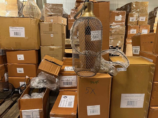 Pallet partij woondecoratie – mix van lampen, vazens & decoratie (partijhandel) - afbeelding 4 van  5