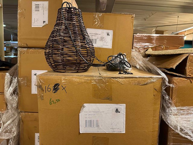 Pallet partij woondecoratie – mix van lampen, vazens & decoratie (partijhandel) - afbeelding 3 van  4