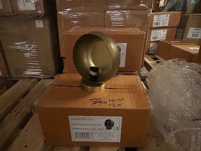 Pallet partij woondecoratie – mix van lampen, vazens & decoratie (partijhandel) - afbeelding 1 van  3