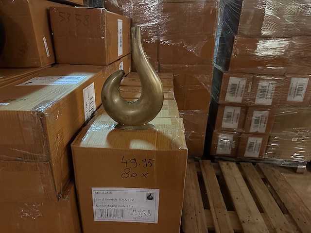 Pallet partij woondecoratie – mix van lampen, vazens & decoratie (partijhandel) - afbeelding 2 van  3