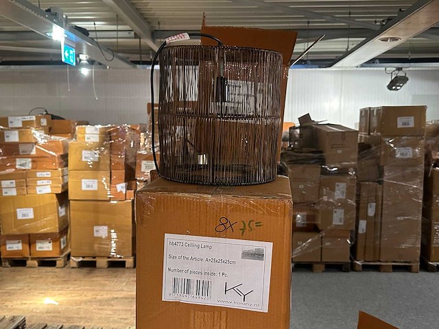 Pallet partij woondecoratie – mix van lampen, vazens & decoratie (partijhandel) - afbeelding 1 van  4