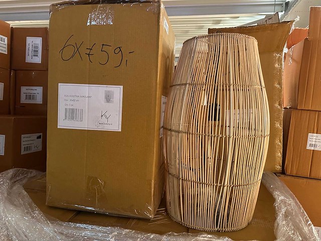 Pallet partij woondecoratie – mix van lampen, vazens & decoratie (partijhandel) - afbeelding 2 van  3