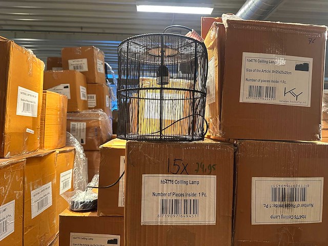 Pallet partij woondecoratie – mix van lampen, vazens & decoratie (partijhandel) - afbeelding 3 van  3