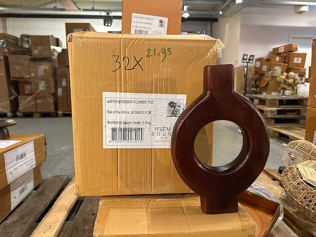 Pallet partij woondecoratie – mix van lampen, vazens & decoratie (partijhandel) - afbeelding 1 van  3