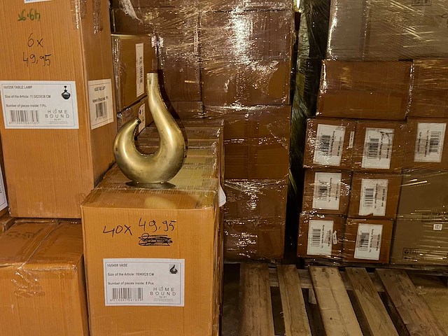 Pallet partij woondecoratie – mix van lampen, vazens & decoratie (partijhandel) - afbeelding 4 van  4