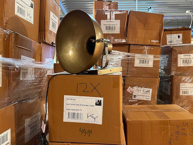 Pallet partij woondecoratie – mix van lampen, vazens & decoratie (partijhandel) - afbeelding 1 van  3