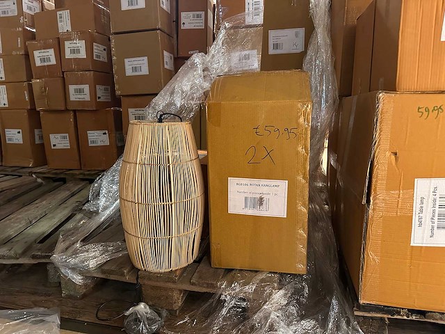 Pallet partij woondecoratie – mix van lampen, vazens & decoratie (partijhandel) - afbeelding 2 van  2