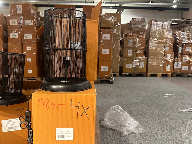 Pallet partij woondecoratie – mix van lampen, vazens & decoratie (partijhandel) - afbeelding 2 van  5