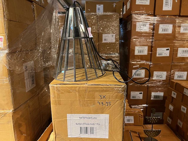 Pallet partij woondecoratie – mix van lampen, vazens & decoratie (partijhandel) - afbeelding 4 van  4