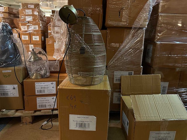 Pallet partij woondecoratie – mix van lampen, vazens & decoratie (partijhandel) - afbeelding 3 van  4