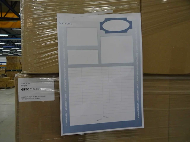 Pallet partylite vouchers (2x) - afbeelding 1 van  3
