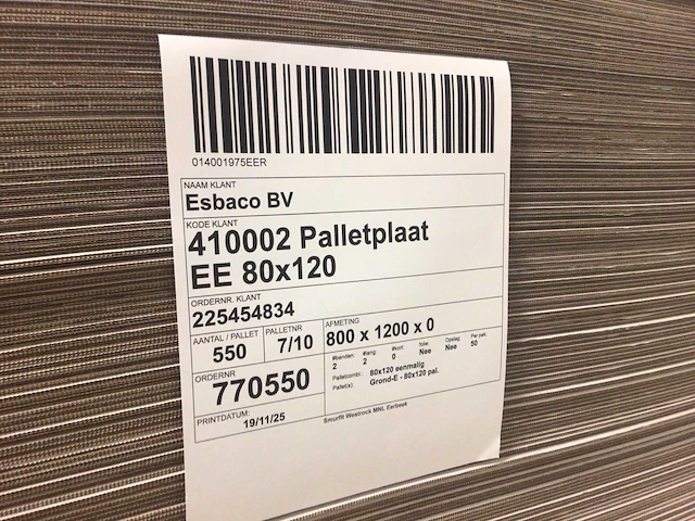 Pallet plaat karton (3x) - afbeelding 2 van  2