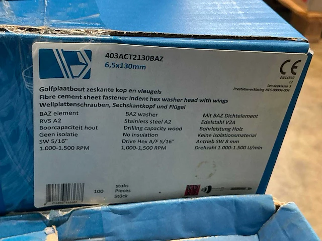Pallet pontmeyer golfplaatbouten en sandwichpaneel schroeven - afbeelding 7 van  8