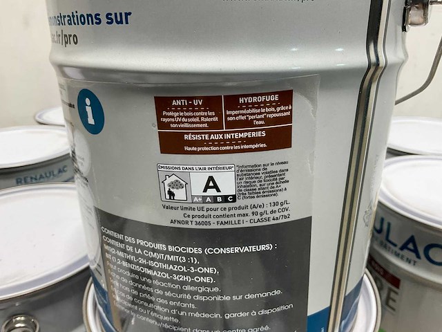 Pallet renaulac acryl-houtbeits satijn transparant - 140 liter - afbeelding 5 van  9