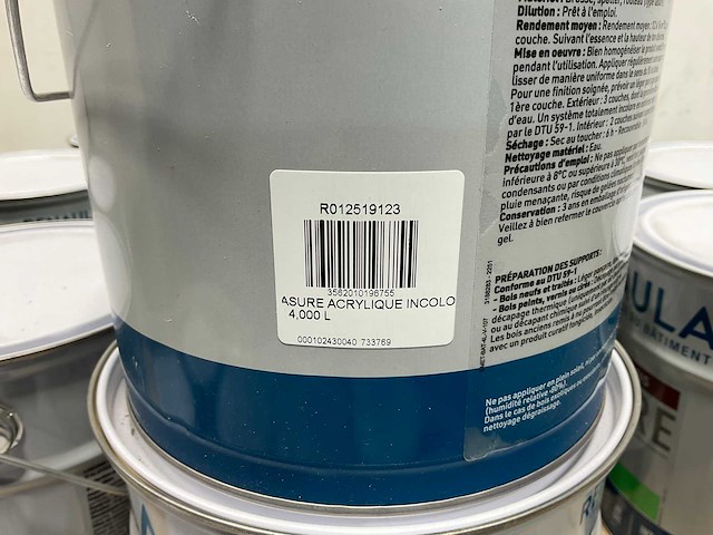 Pallet renaulac acryl-houtbeits satijn transparant - 140 liter - afbeelding 6 van  9