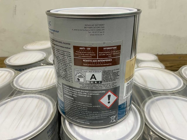 Pallet renaulac acryl-houtbeits satijn transparant - 90 liter - afbeelding 4 van  9