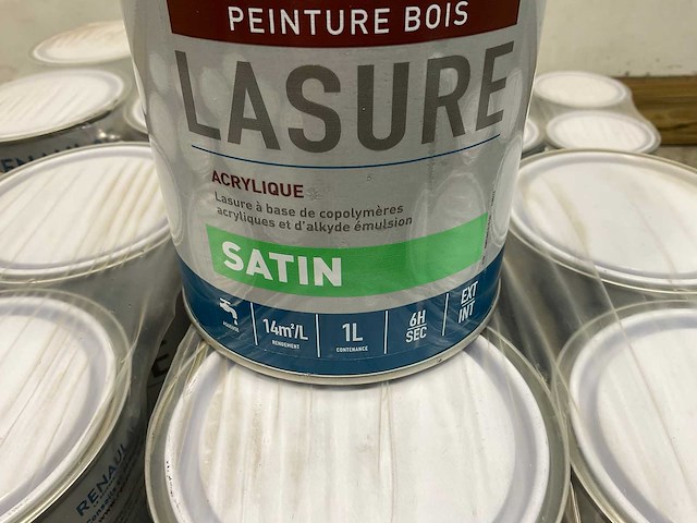 Pallet renaulac acryl-houtbeits satijn transparant - 90 liter - afbeelding 3 van  7