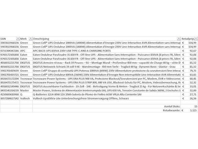 Pallet retourgoederen - noodstroom voorzieningen - batterij - afbeelding 5 van  6