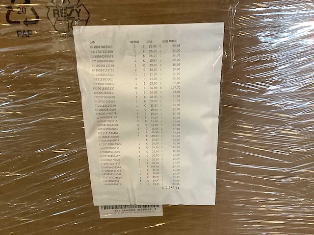 Pallet retourgoederen - afbeelding 1 van  3