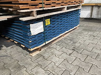 Pallet schuttingdelen blauw gecoat 180x180cm (9x) - afbeelding 1 van  2
