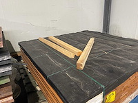 Pallet schuttingdelen bruin gecoat 180x180cm (8x) - afbeelding 2 van  3