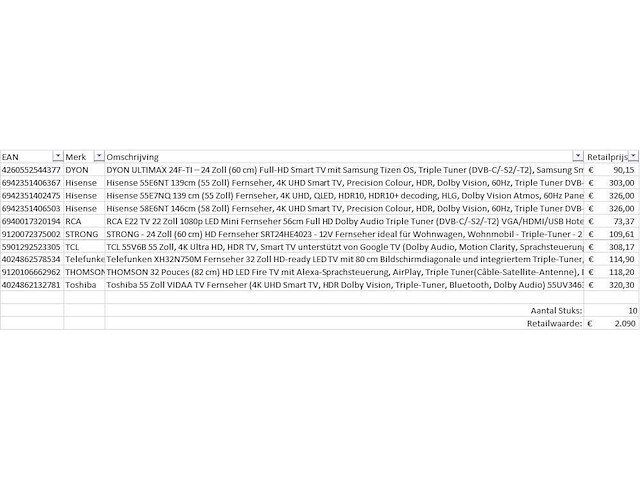 Pallet televisies retourgoederen - 10 items - afbeelding 3 van  7