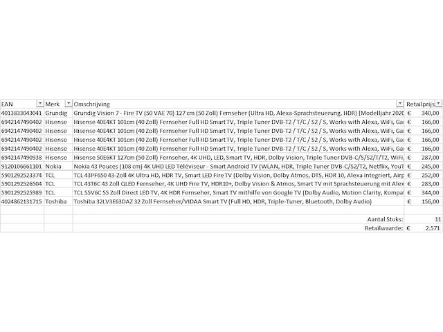 Pallet televisies retourgoederen - 11 items - afbeelding 7 van  9