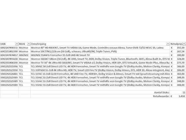 Pallet televisies retourgoederen - 11 items - afbeelding 6 van  7