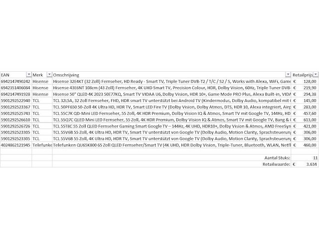 Pallet televisies retourgoederen - 11 items - afbeelding 7 van  9