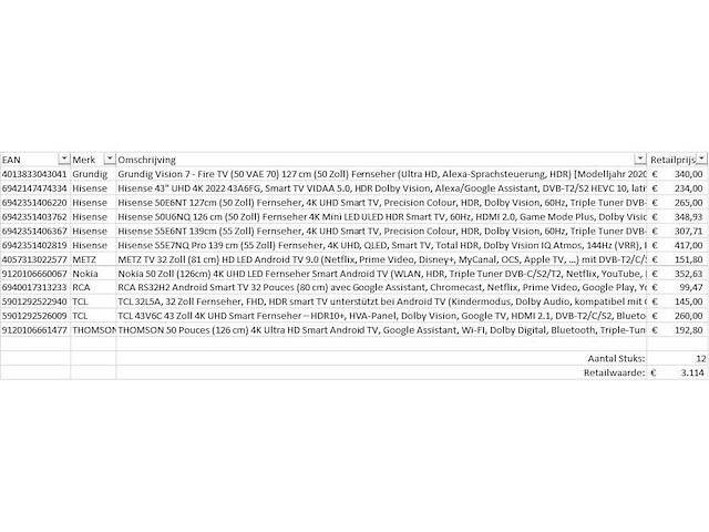 Pallet televisies retourgoederen - 12 items - afbeelding 6 van  8