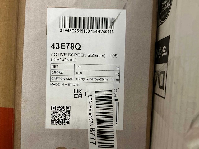 Pallet televisies retourgoederen - 13 items - afbeelding 3 van  9