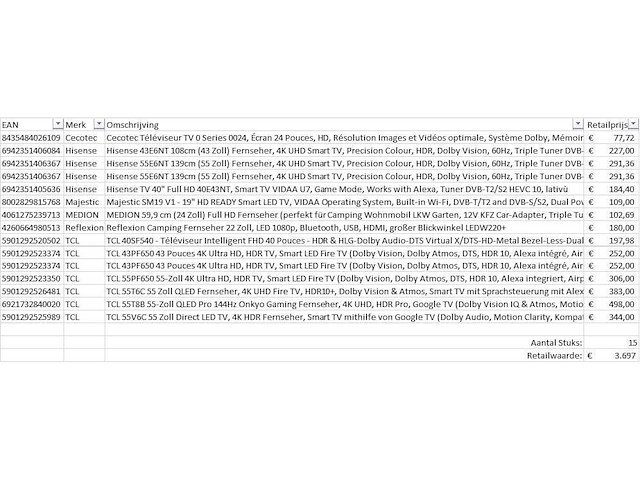 Pallet televisies retourgoederen - 15 items - afbeelding 7 van  9