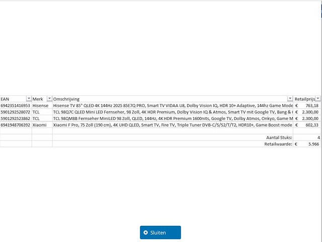 Pallet televisies retourgoederen - 4 items - afbeelding 4 van  6