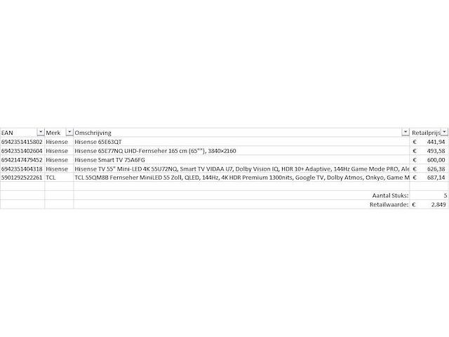 Pallet televisies retourgoederen - 5 items - afbeelding 7 van  9