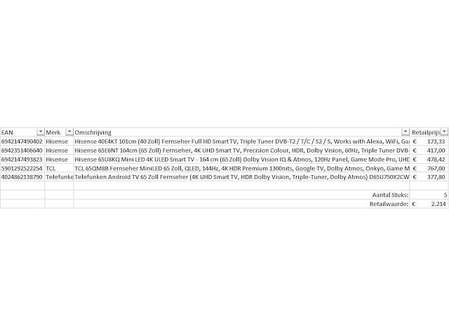 Pallet televisies retourgoederen - 5 items - afbeelding 5 van  7
